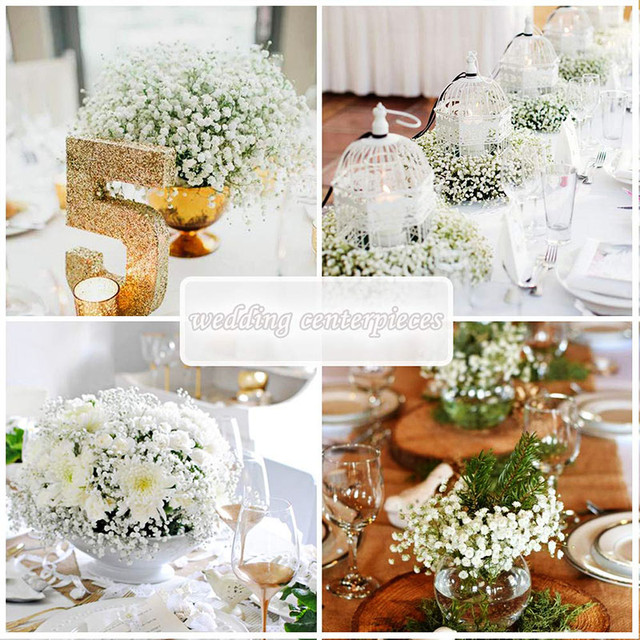 3PCS Babys Breath Artificial Flowers Fake Flowers Gypsophila White DIY Floral  Bouquet Arrangement Wedding Home Decor